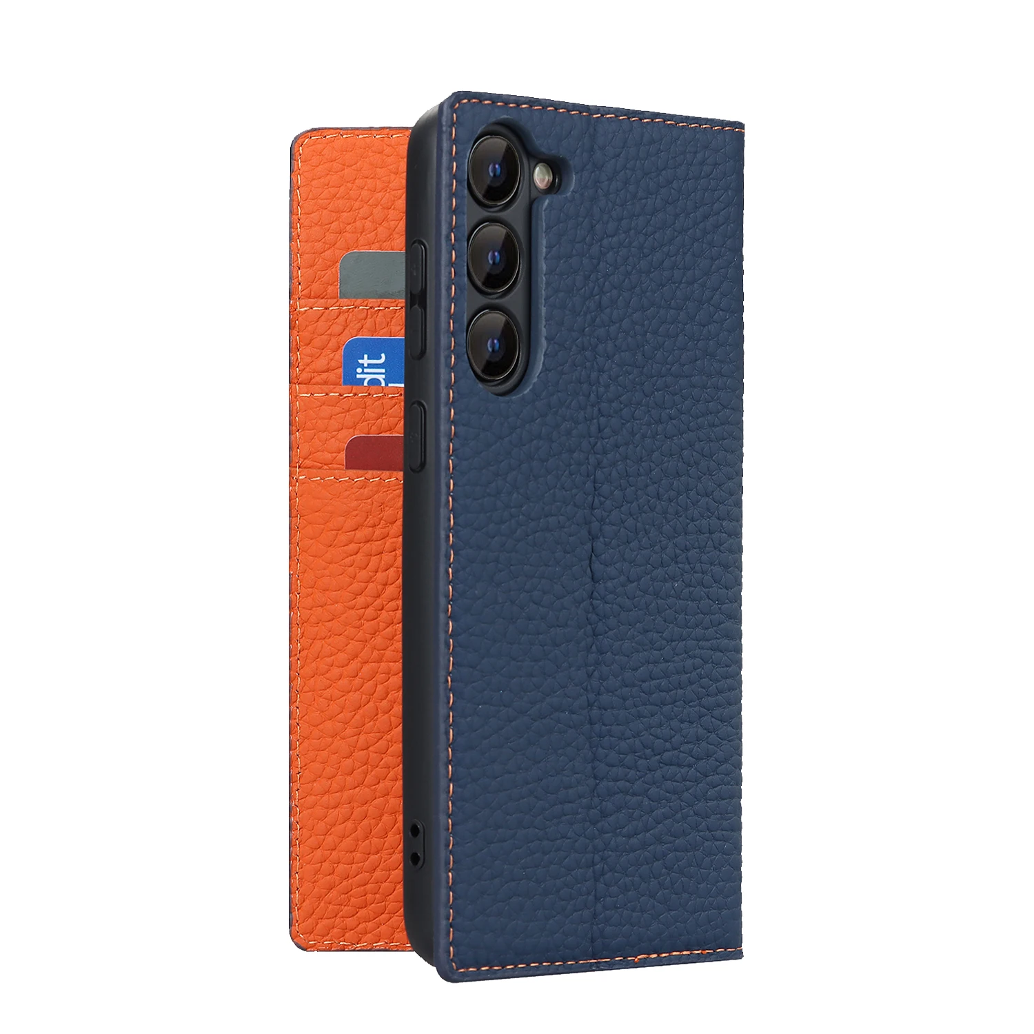 Genuine Leather Flap Phone Case with Hanging Rope Fit for Samsung Galaxy S24 S23 S22 S21 S20FE S10 S24 Ultra S23 Plus