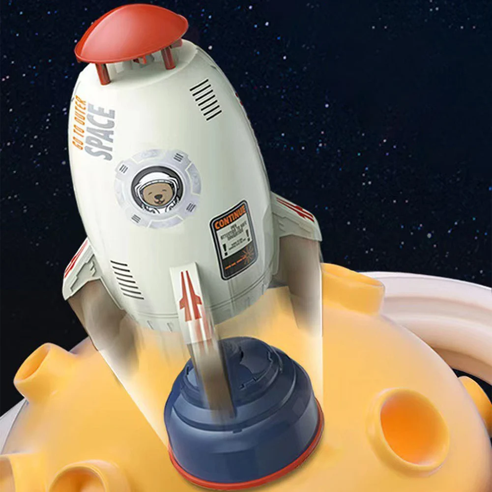 Water Squirting Toy Water Play Toys Water Spray Toy Water Powered Launcher Colorful Durable Space Rocket Jet Sprinkler Plastic Play for Outdoor for Child Kids