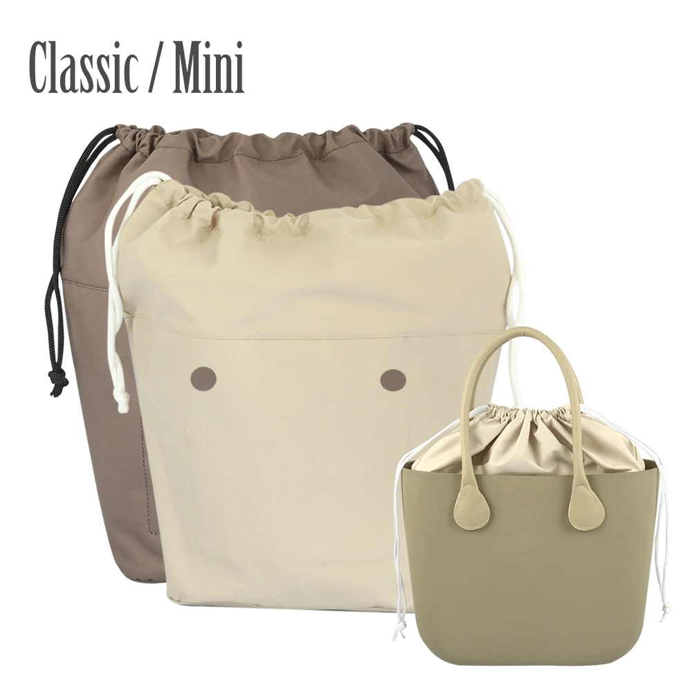 Neuer Obag-Organizer mit Kordelzug, Inneneinsatz, großes Fassungsvermögen für Big Mini Classic Mini, Innenmikrofaserstoff für O Bag