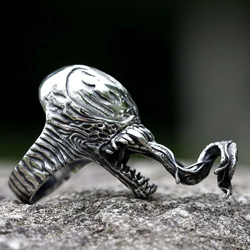 Neue Herren 316l Edelstahl ringe Riesen gift Filmring für Teenager Gothic Punk Modeschmuck Geschenke Drops hipping