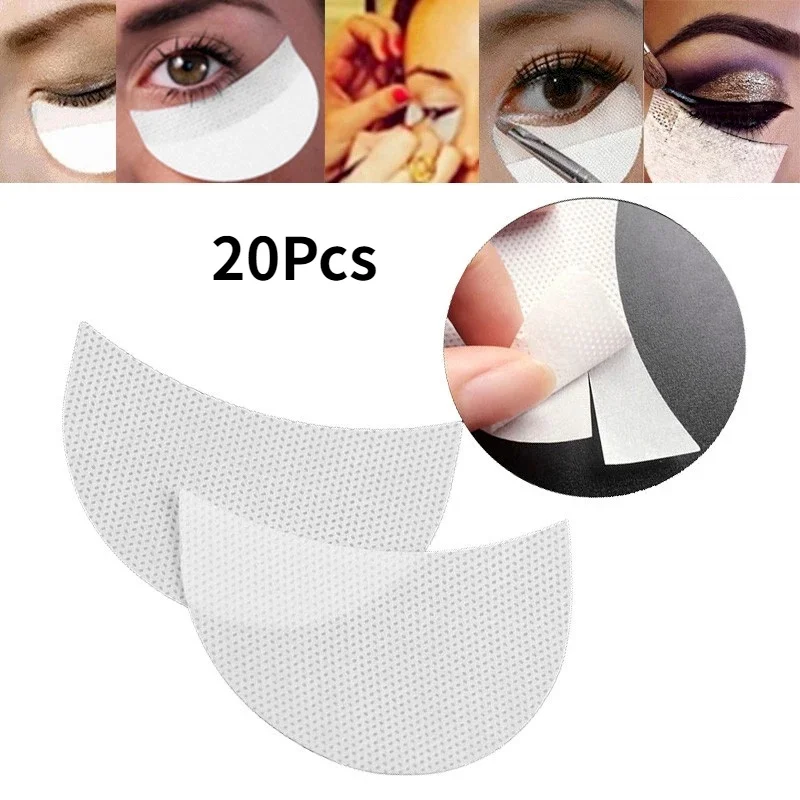 

20pcs Eye Makeup Stencils Disposable Eyeshadow Stencils Stickers Eyeliner Shield Grafted Eyelashes Removal Patches Sticker