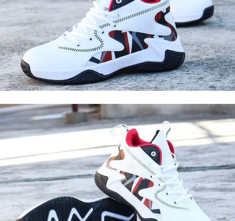 Description Picture 6 of itemBasketball Shoes Men Cushioning Shoes Men High-top Outdoor Sports Sneakers Comfortable Youth Athletic Gym Shoes zapatos de lona