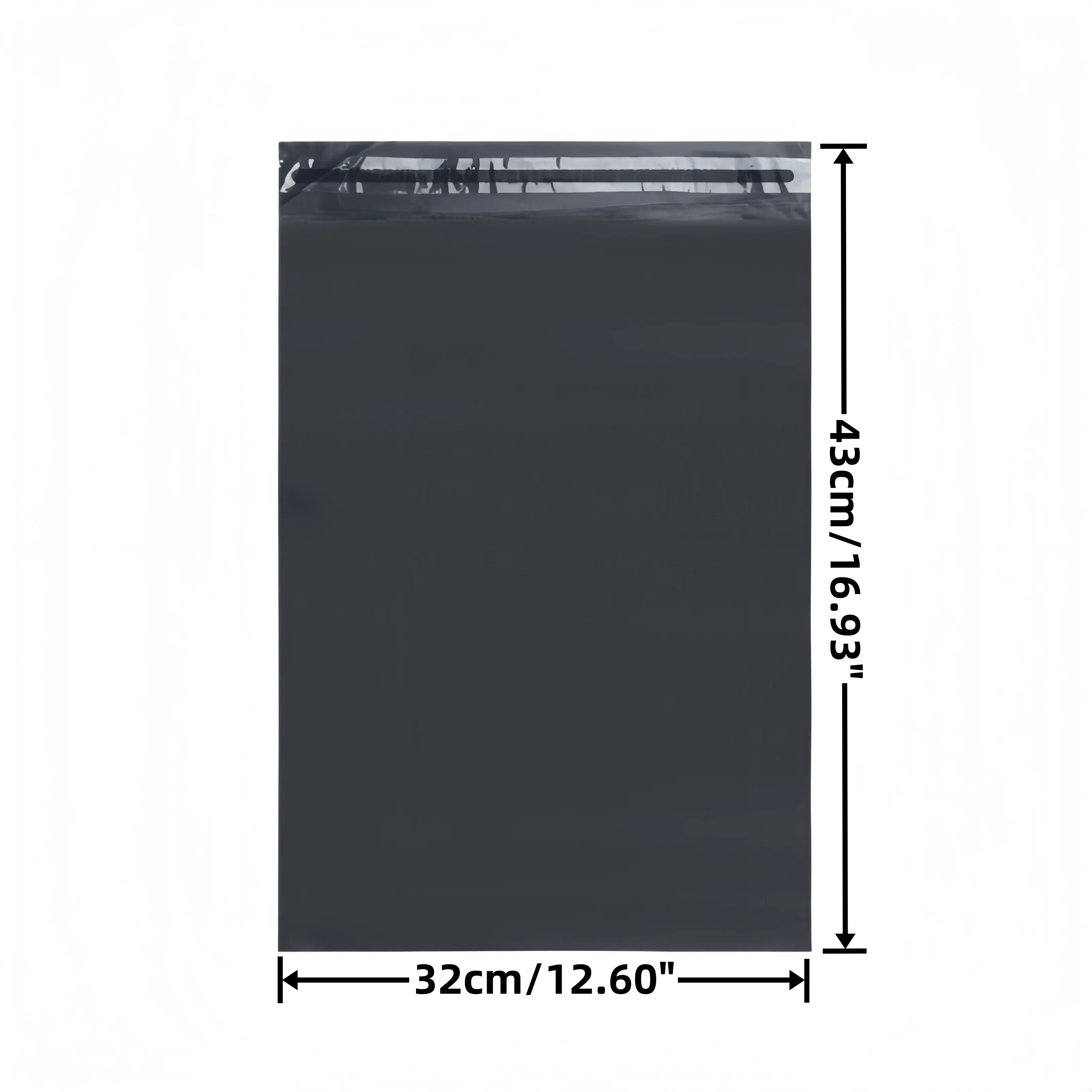 20pcs 32x43cm Premium Black Poly Mailers Strength Waterproof Tear-Resistant Courier Bags for E-commerce Logistics