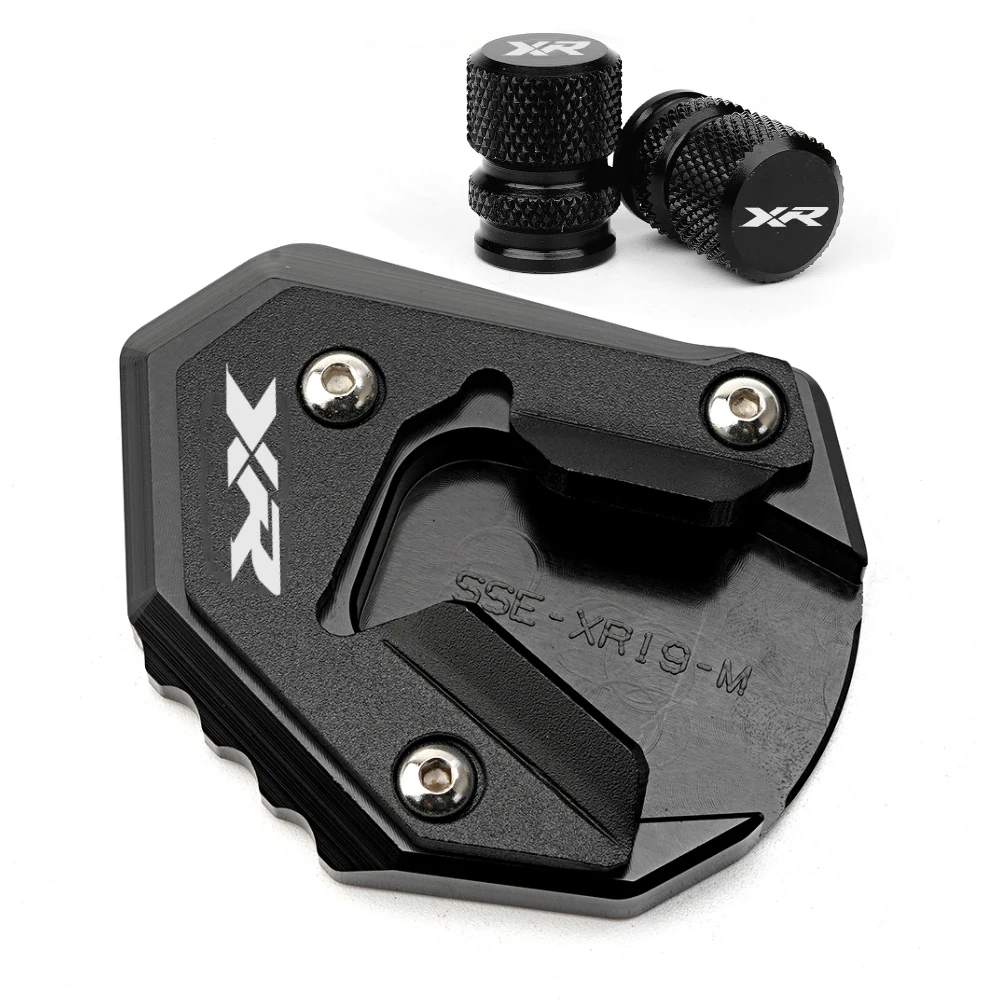 CNC Motorcycle Kickstand Side Stand Extension Pad and Tire Caps