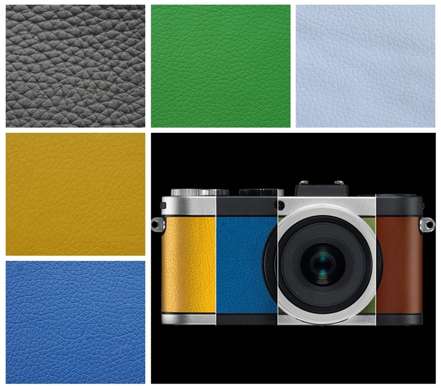 Camera Decorative PVC Leather Cover Universal DIY Skin Mask Decorate With Adhesive Backing 100x200mm