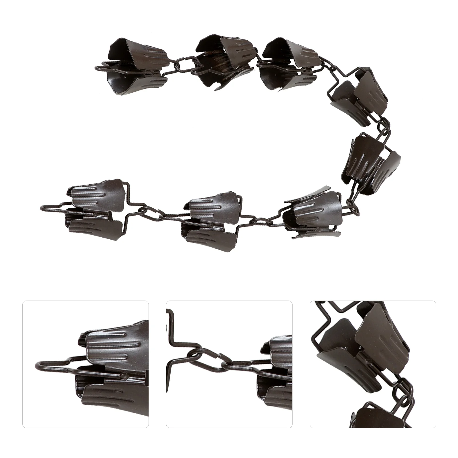 Garden Rain Chain Bell Outdoor Umbrella Decor for Gutter Flower Chimes Copper Wall Hanging Divert
