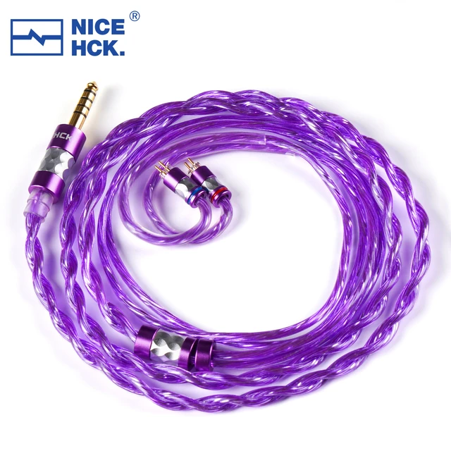 Nicehck-purplemoonフラットシルバーケーブル、7N、occ、ハイファイ ...