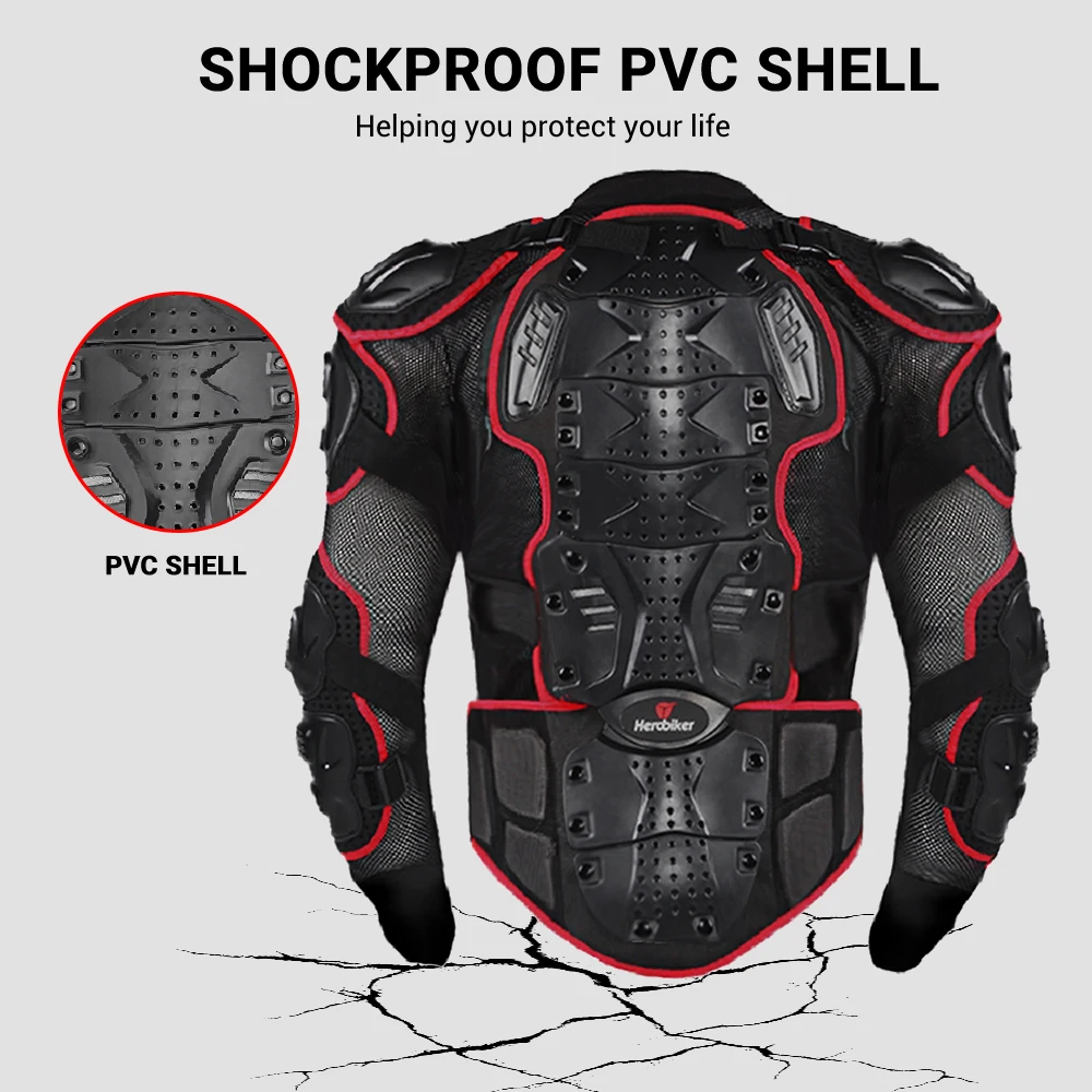 Men's Motorcycle Jackets Full Body Armor Protection Jackets Motocross Enduro Racing Moto Protective Equipment Clothes S-5XL