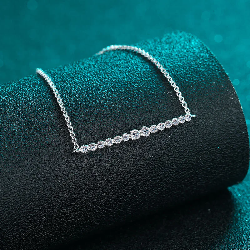 0.24ct Iced Moissanite Diamond Smile Charm Bracelet 925 Sterling Silver Fine Jewelry Champagne Gold Tennis Bracelets Pass Tester