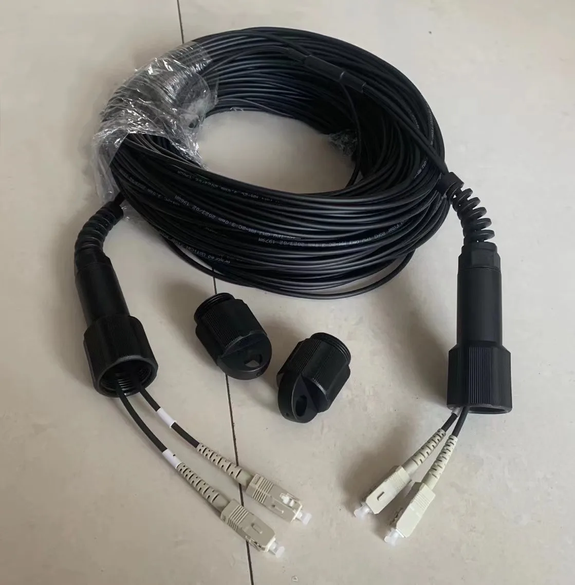 250mtr 2 cores TPU LC-LC Fiber optic Patch cord LSZH OM1 OM2 OM3 waterproof SM MM Armored CPRI TPU cable FTTH FTTA jumper ELINK