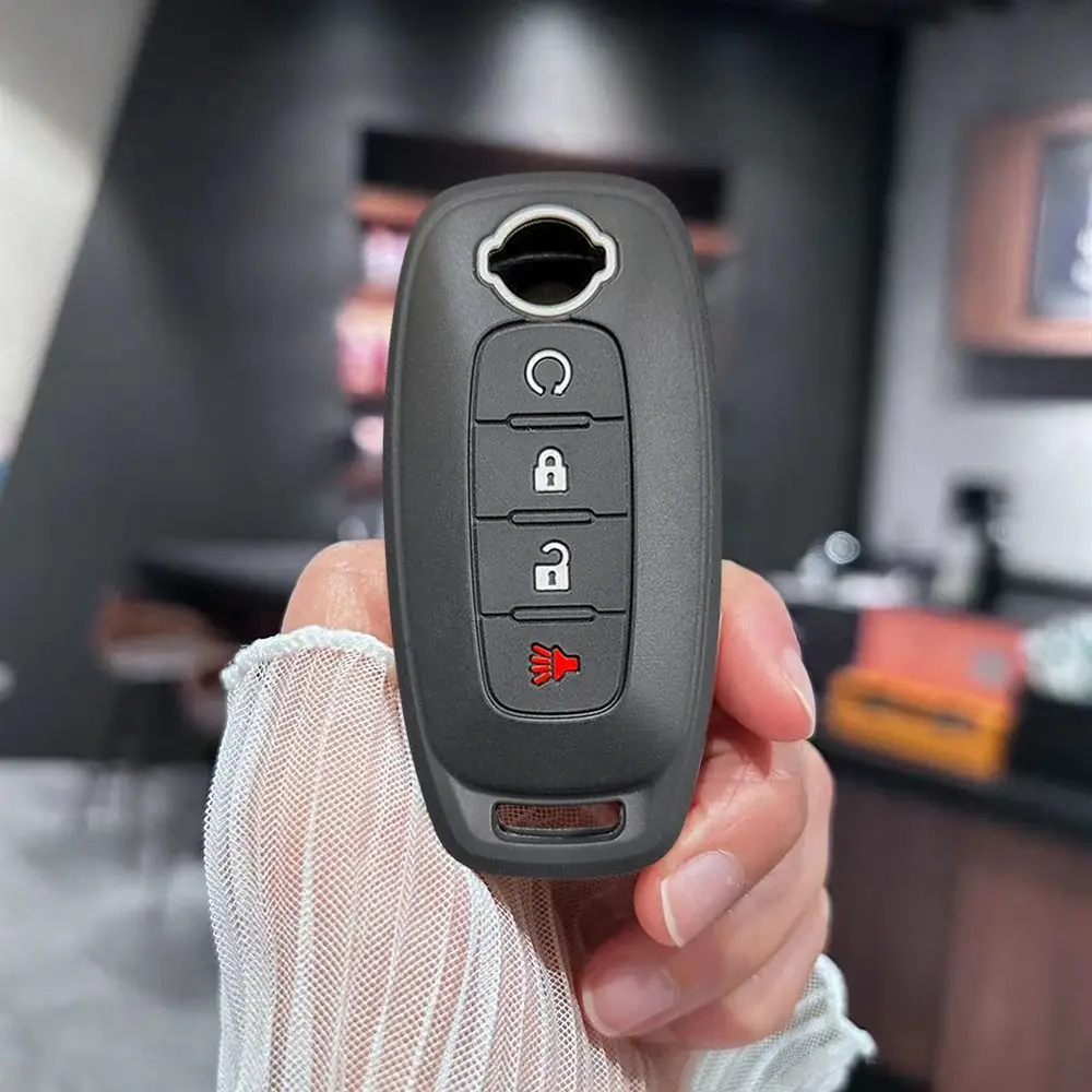 Silicone Car Key Case Cover Keychain For Nissan/X-Trail T33/Qashqai J12/Teana 3 4 5 Buttons key case key case cover