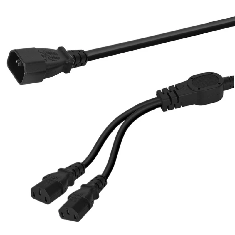 DX62 Single C14 to Multiple C13 Power Wire Y Type Splitter Adapter Extension Cable