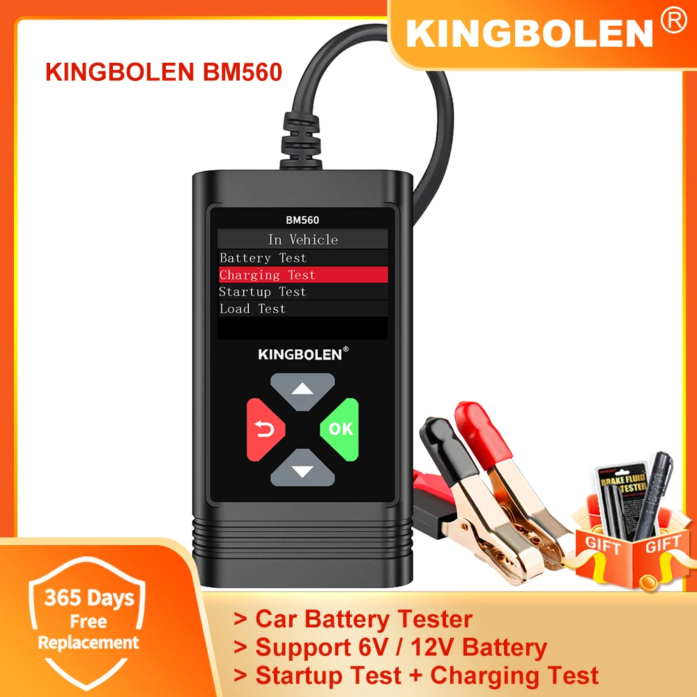 Kingbolen Bm560 Tester Per Batteria Per Auto 6 Volt 12 Volt Analizzatore Di Batteria Circuito Multilingue Tester Di Carico Della Batteria Tester Di Av