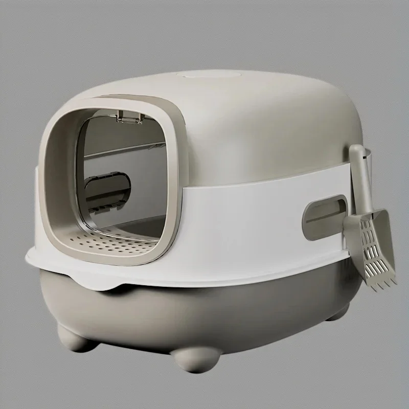 Fully Enclosed Cat Litter Box Large Size Anti Splash Deodorizing Antibacterial Toilet Tray For Indoor Cats Potty Cleaning Use Fully Enclosed Cat Litter Box Large Size Anti Splash Deodorizing Antibacterial Toilet Tray For Indoor Cats Potty Cleaning Use