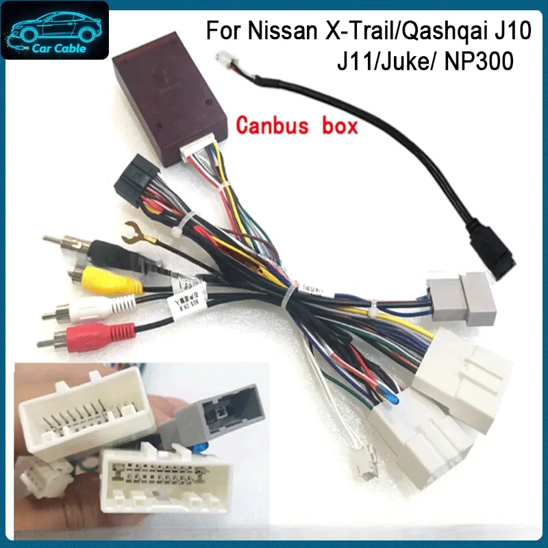 Adattatore Cablaggio Radio Auto A 16 Pin Per Nissan Qashqai 2006-2013, Juke YF15 2010-2014, X-Trail 3 E Qashqai 2 2013-2021