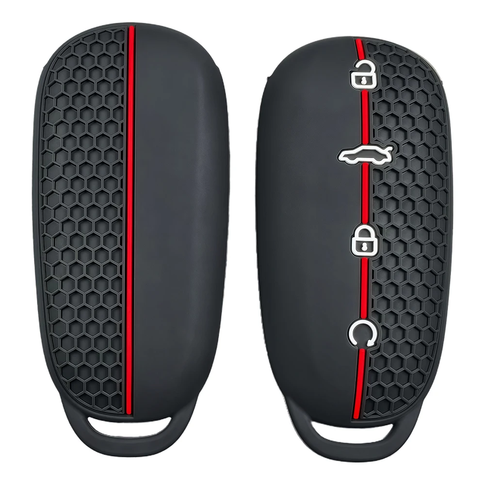 Silicone Car Key Protection Case with Keychain and Holder