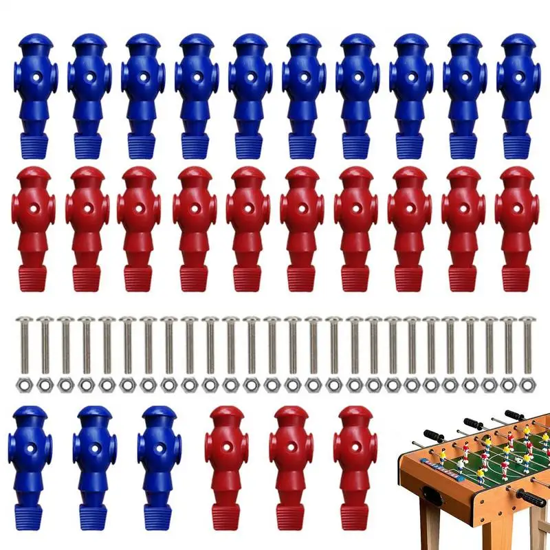 Table Foosball Men 2 Colors Table Football Men Soccer Games Player Figure 26x Foosball Components Game Football Machine
