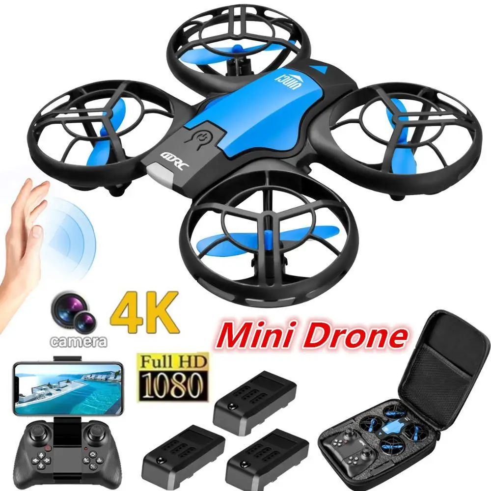 

V8 New Mini Drone 4K 1080P HD Camera WiFi Fpv Air Pressure Height Maintain Foldable Quadcopter RC Dron Toy Gift Profissional