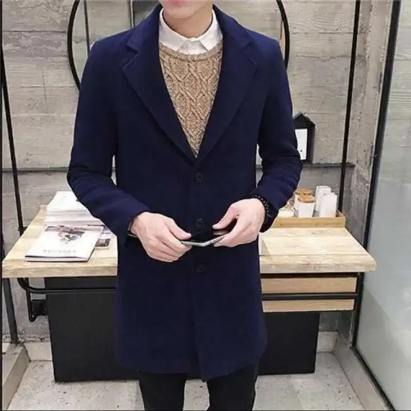 Mid-length navy blue 67