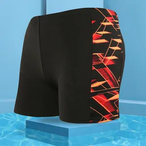Pantalones cortos de baño para hombre, Bóxer corto estampado de secado rápido para playa y Spa, bermudas