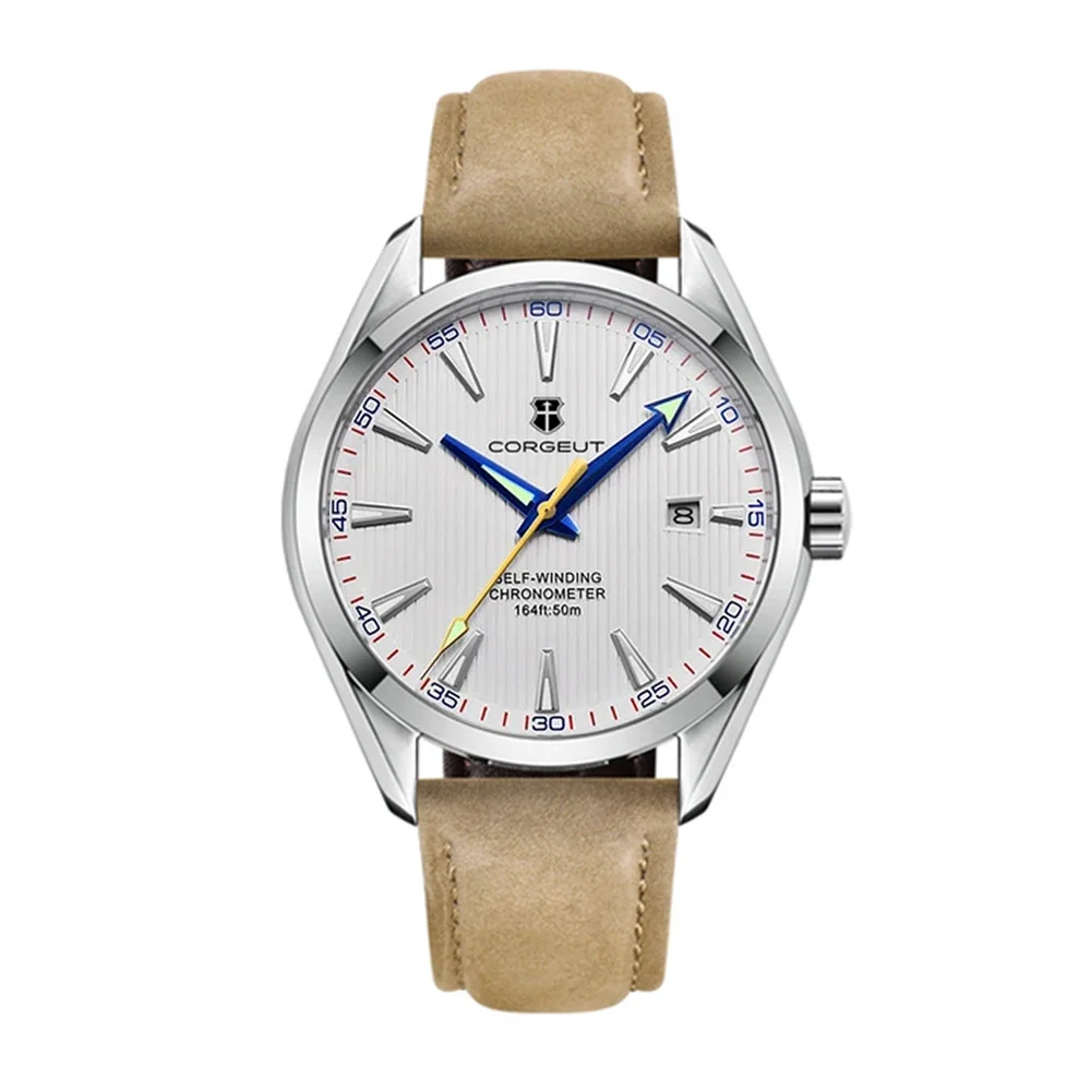 Corgeut 41mm Luxus NH35 Movt Mann Sport Uhr Automatische Relogio Masculino Mechanische Armbanduhr Sapphire Stahl Band herren Uhr