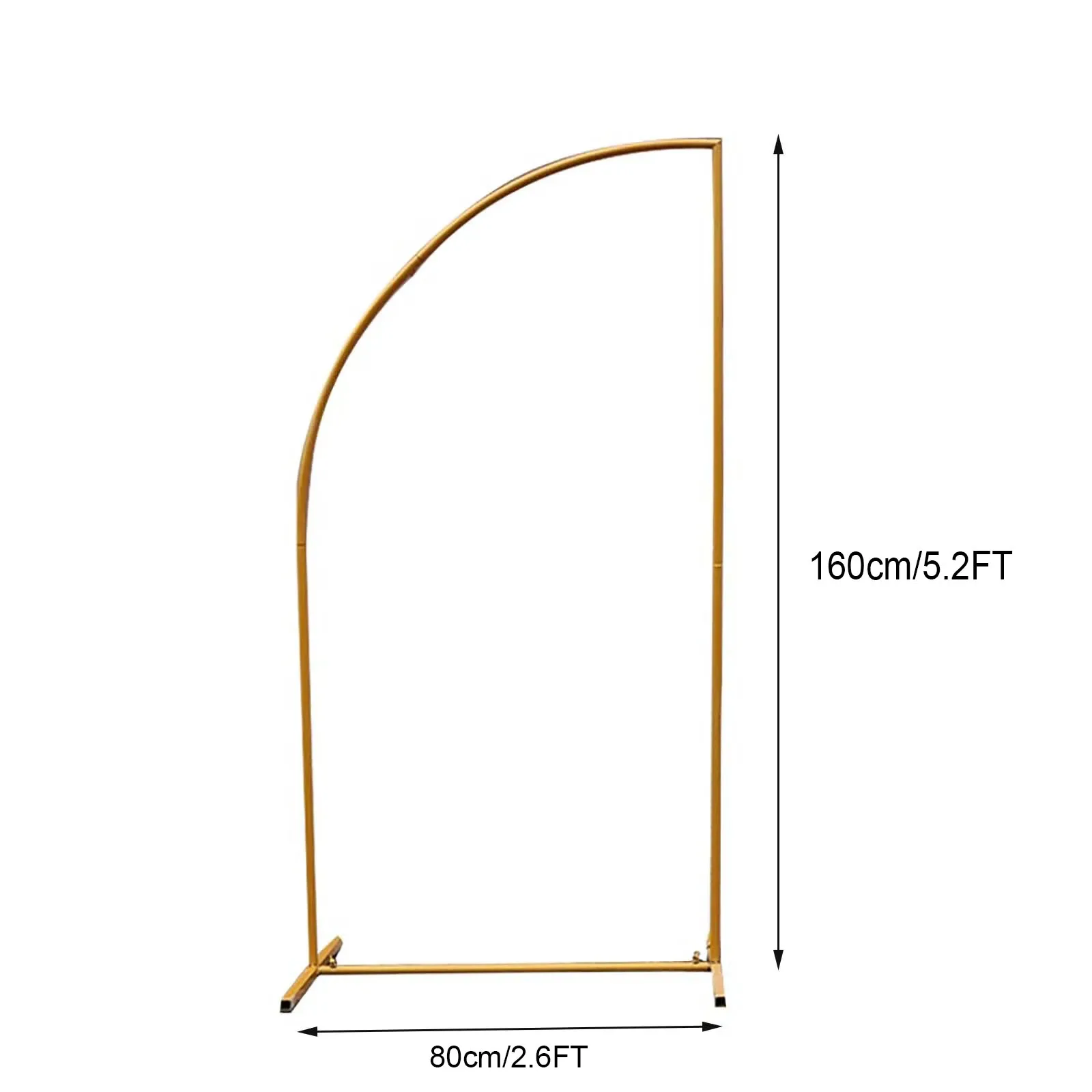 AIBIIN 80x160cm Metal Gold Wedding Arch Backdrop Stand Balloon Arched Frame for Birthday Party Baby Shower Knife Shape