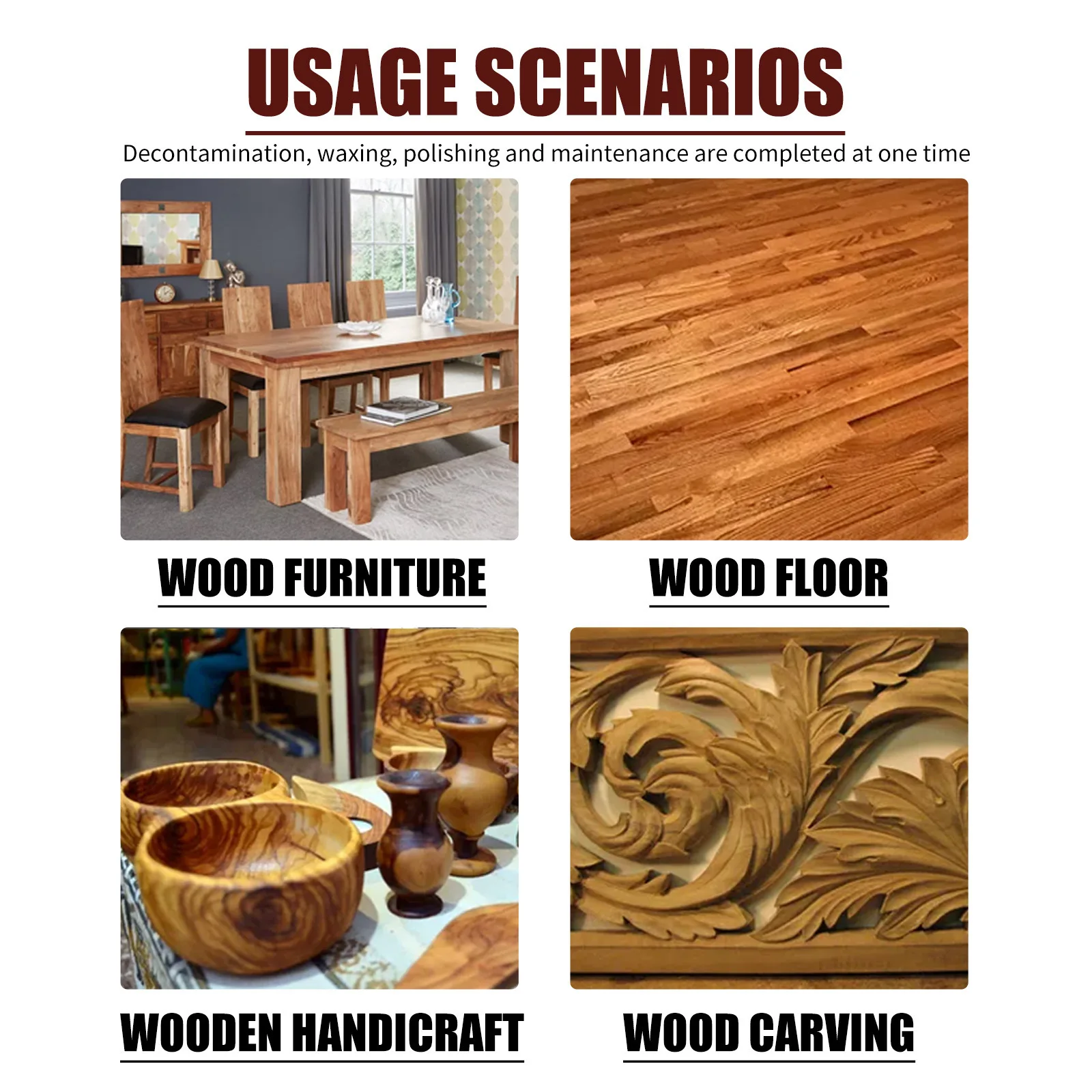 Wood Wax Wood Wax Oil Wood Care Wax Spray Furniture Maintenance Material Furniture Polishing Seasoning Wax Furniture Polish and Cleaner Anti-Cracking & Polishing Beeswax for Furniture Brightens and Scratches