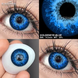 Vibrant Crazy Halloween Anime Cosplay Colored Contact Lenses - 1 Pair (GOLDENEYE - BLUE)