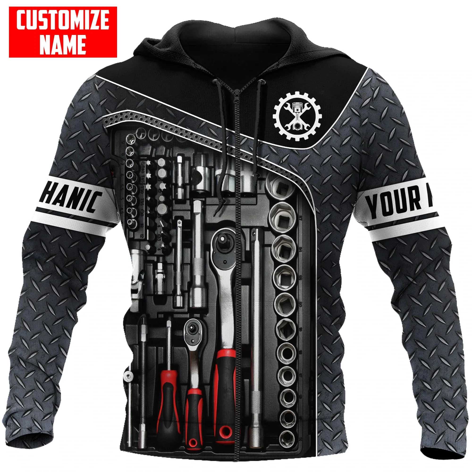Personalized Name Mechanic 3D All Over Printed Men Hoodie Unisex Hooded sweatshirt Streetwear Casual zipper hoodies DK496