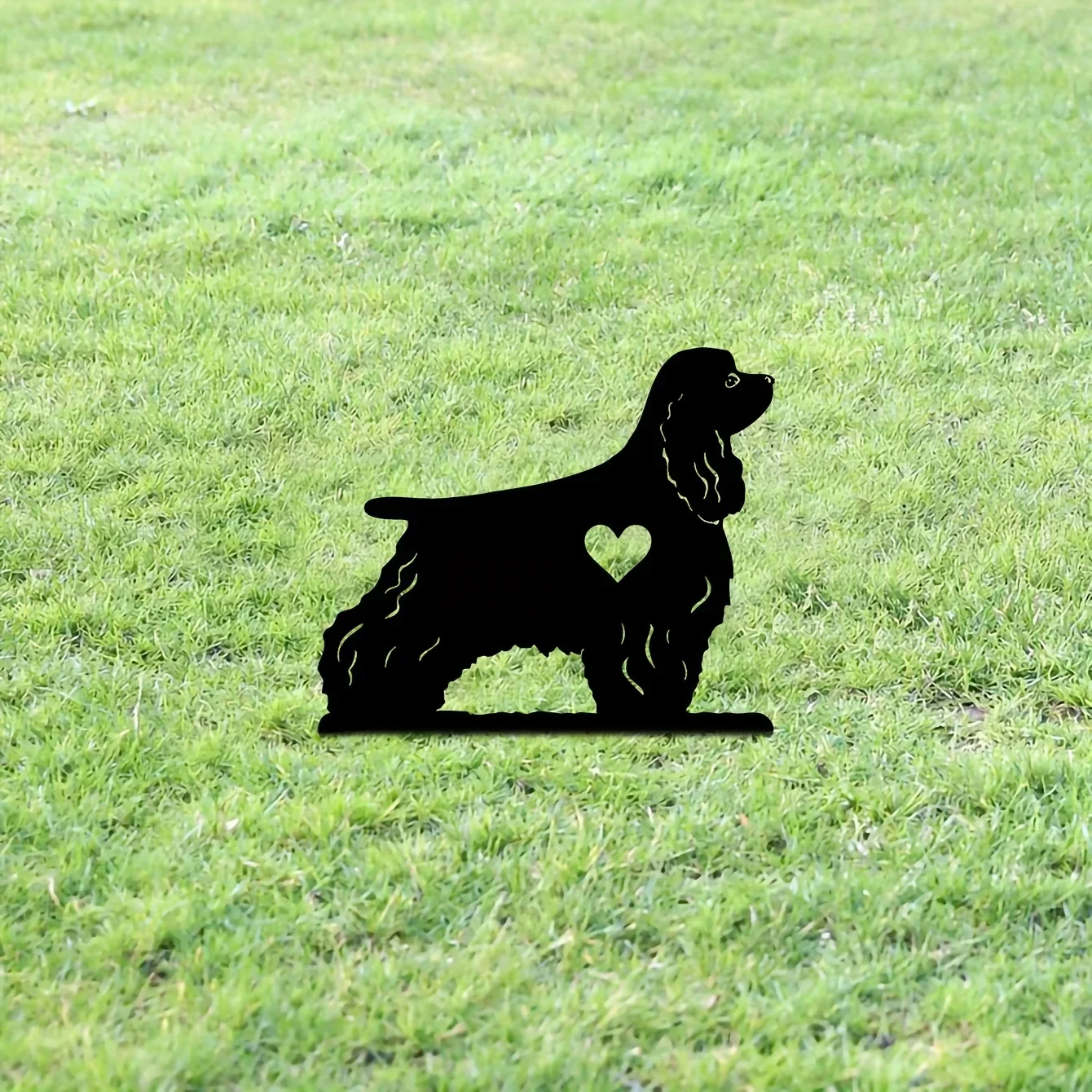 

metal iron Mini Dog Garden Stake Iron Art Silhouette Metal Yard Decor Sign Courtyard Art Garden Outdoor Decoration Creative Comm