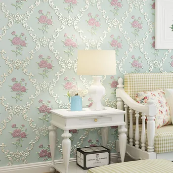 아이 방 침구 방 벽 장식 꽃 벽지, 핑크 꽃 3d 접촉 스티커 렌탈 하우징 기숙사 월페이퍼