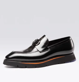 Il nuovo business in pelle con suola spessa in pelle da uomo un paio di scarpe da uomo di fascia alta XL stile abito lucido di fascia alta sho
