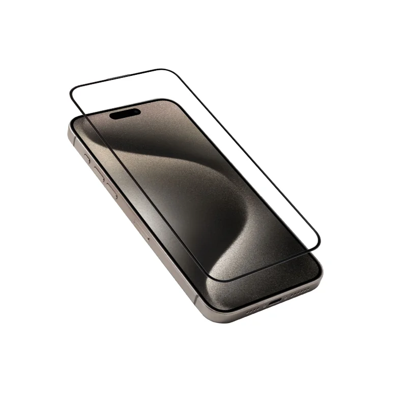KZDOO Full Glass Film Anti-dust Tempered Glass Full Cover Curved Premium Screen Protector for iPhone15/15 Plus/15Pro/15 Pro Max