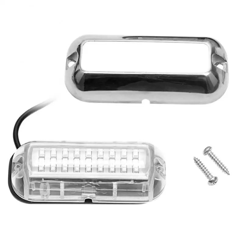 

42 LEDs Boat Light Universal Stainless Steel Waterproof Boat Underwater Pontoon Transom Lamp Yacht Cabin Deck Tail Light