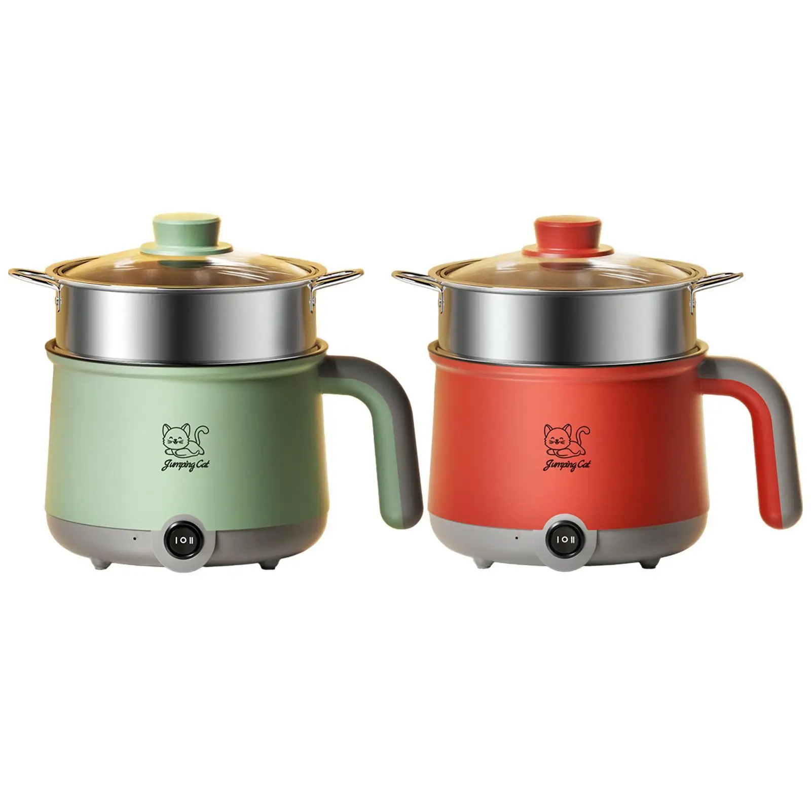 Hot Pot Electric with Steamer Household Nonstick for Shabu Shabu Steak Ramen 2