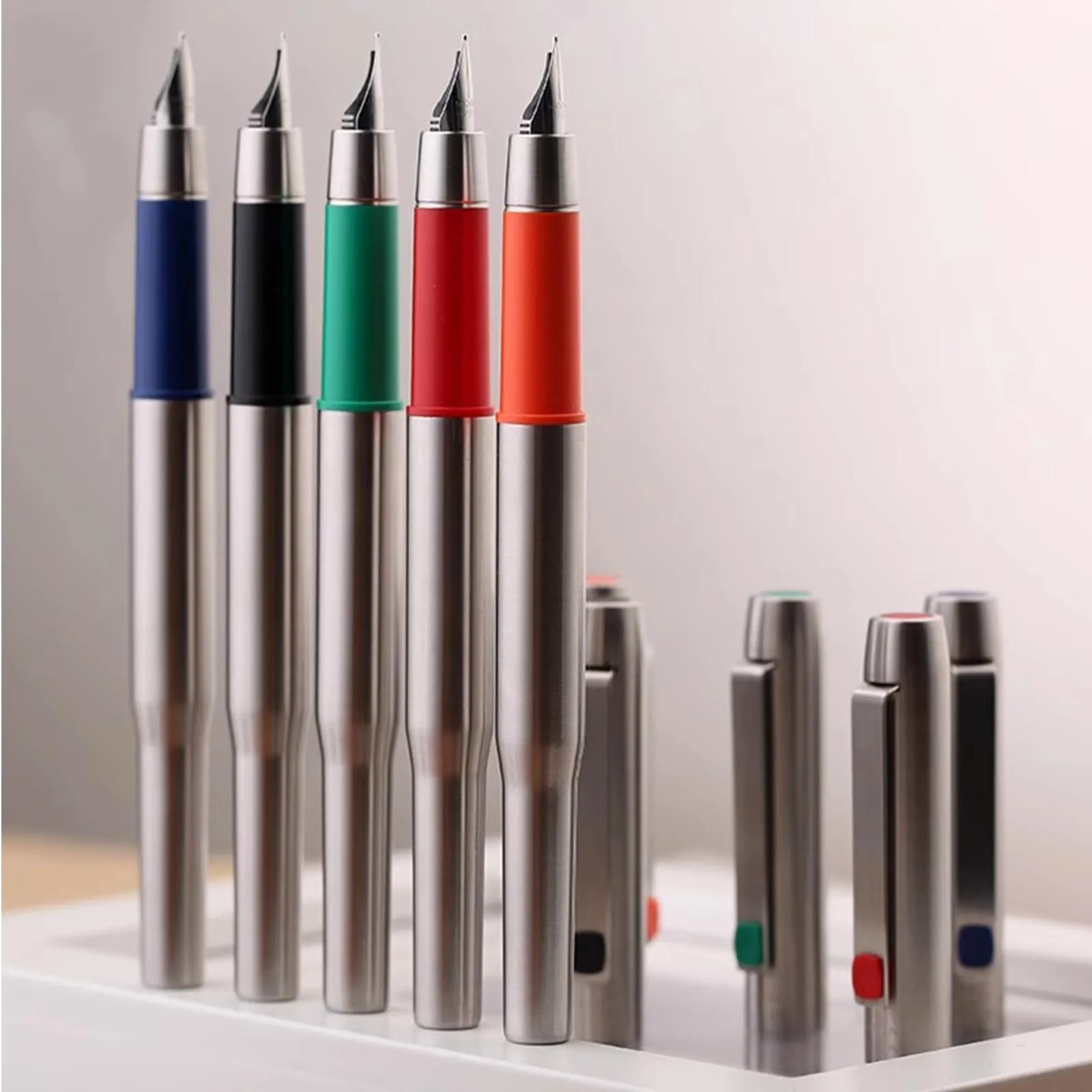 MOONMAN B25 Metal Fountain Pen F nib with Ink Absorber Dual
