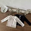 2025 Autumn New Baby Long Sleeve T Shirts Solid Girls Cute Bow Cotton Bottoming Shirts Infant Ribbed Tops Children Clothes 1