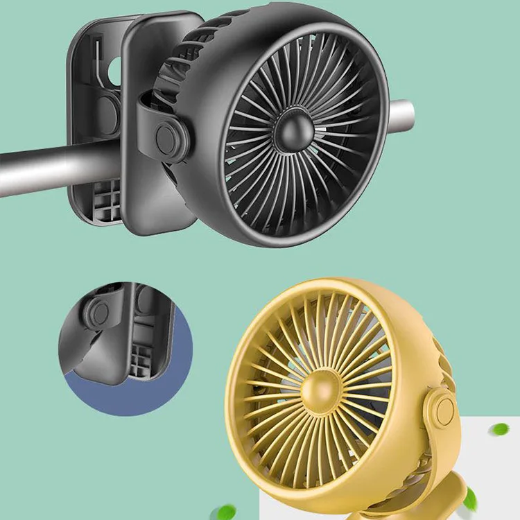 USB Mini Fan Office Wireless Fan USB Fan Turbo Fan Home USB Portabl Fan Clip Baby Carriage Rechargeable Fan For Camping Outdoor
