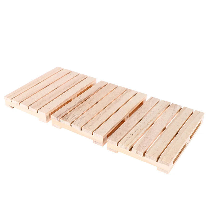 Wooden coasters Mini Wooden Pallet Beverage Coasters For Hot And Cold Drinks Insulation Pad Cup Coaster Pot Mat 1pcs