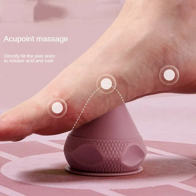 Silicon Massage Ball with Suction Cup for Psoas Thoracic Spine Upper Back Neck Scapula Foot Yoga Muscle Relax Massage Tools