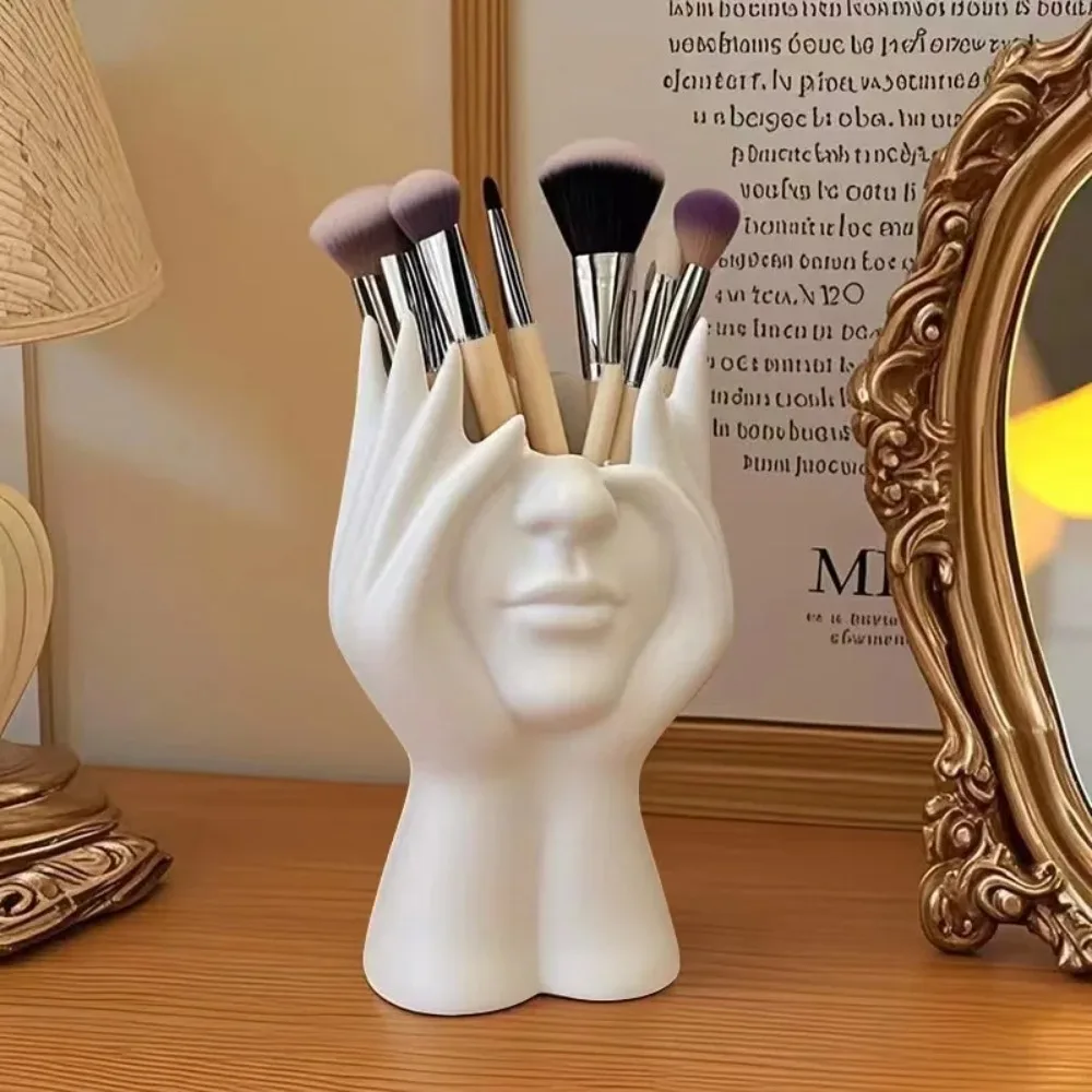 Creative Human Body Art Styling Office Supplies Desktop Multifunctional Storage Pen Holder Makeup Brush Holder Decoration 1/2PCS