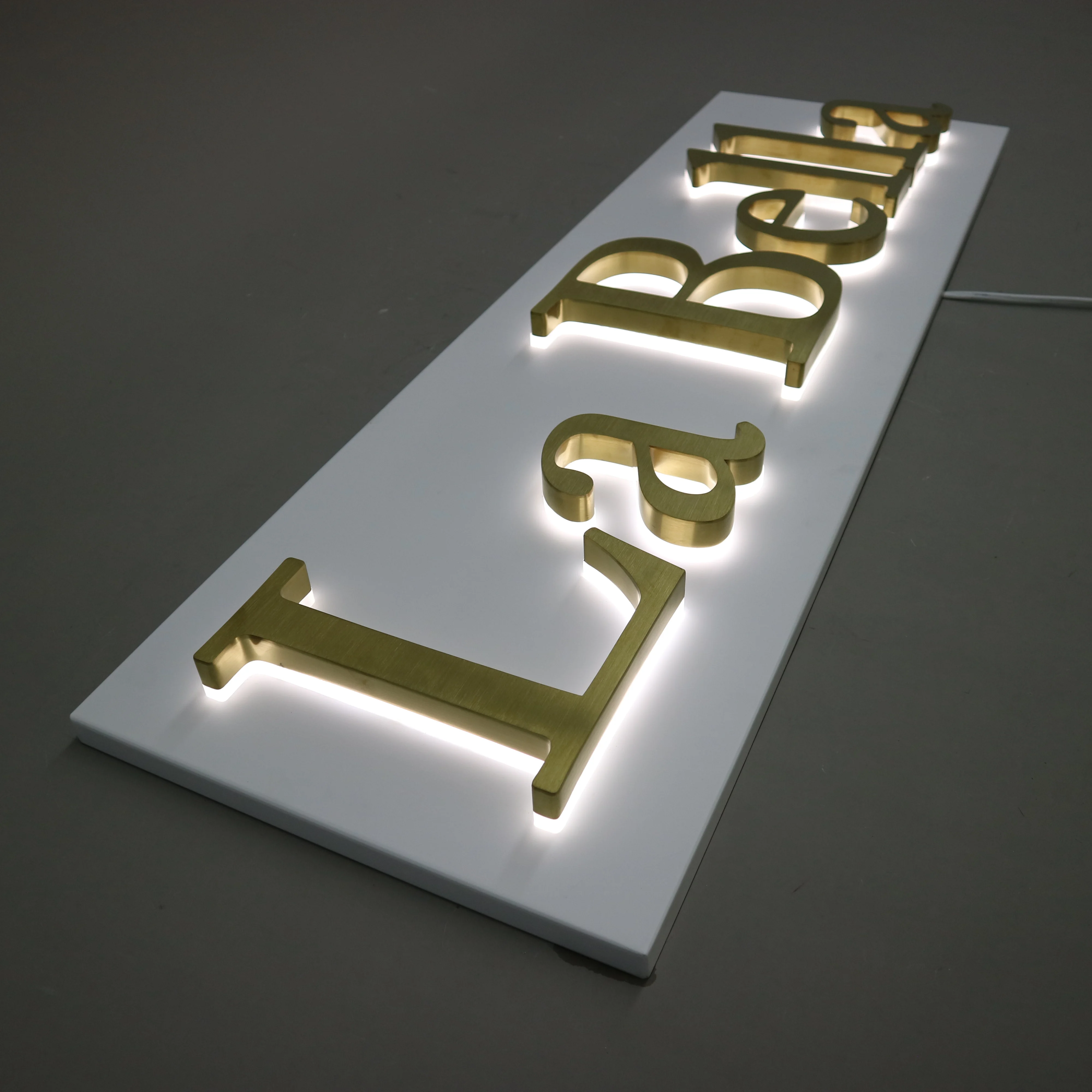 3d Shop Backlit Business Channel Logo Store Reverse Wall Signage Design