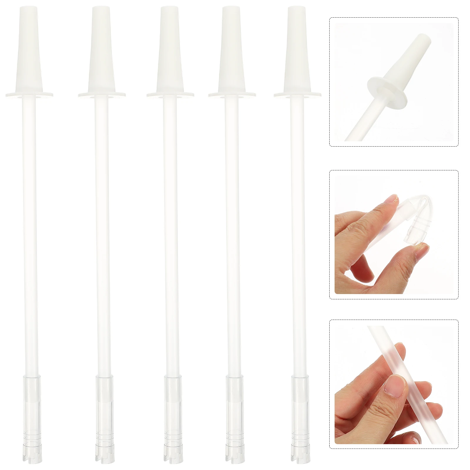 5 Sets Big Belly Bottle Straws Water Bottle Straws Reusable Silicone Gallon Cup Wide Mouth Replacement water bottle sports water bottle sports bottle stainless steel water bottle plastic water bottle tea water bottle