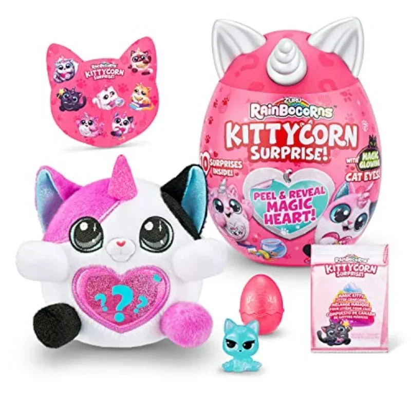 ZURU レインボーコーン　ビッグヘア　サプライズ　ぬいぐるみ　動物　ネコ Amazon.co.jp: Rainbocorns レインボーコーンズ エッグザニア