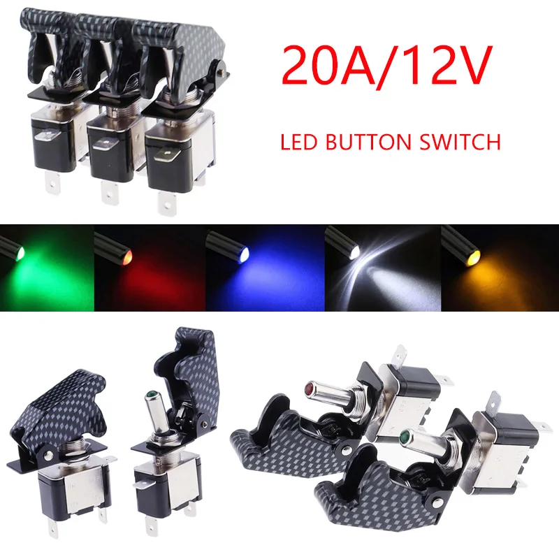 New-20A-12V-LED-toggle-switch-Illuminated-Toggle-Switch-Control-ON-OFF ...