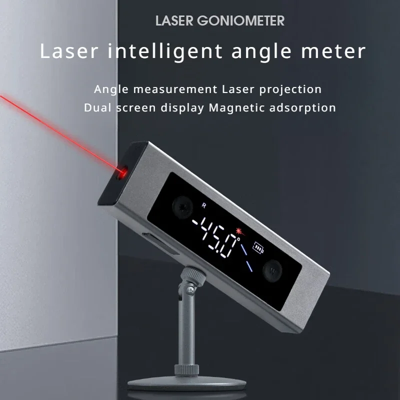 Digital Laser Level Goniometer 360° Auto Calibration Angle Meter for Construction/Woodworking 3D Protractor Inclinometer