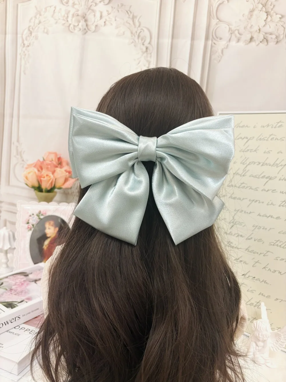 2026 Modische Stereo-Haarschleife Haarspange für Damen und Mädchen Dreischichtige Satin-Übergroße Schleifenhaarspange Haaraccessoires – Detail 21