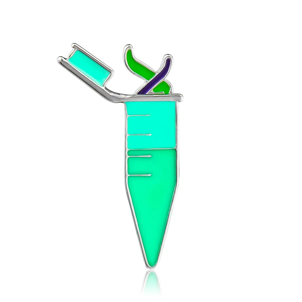 

Biology DNA Genetic Enamel Pin Sliding Style Brooch Badge Lapel Jacket Decorative Jewelry Keepsake for Scientist Doctor