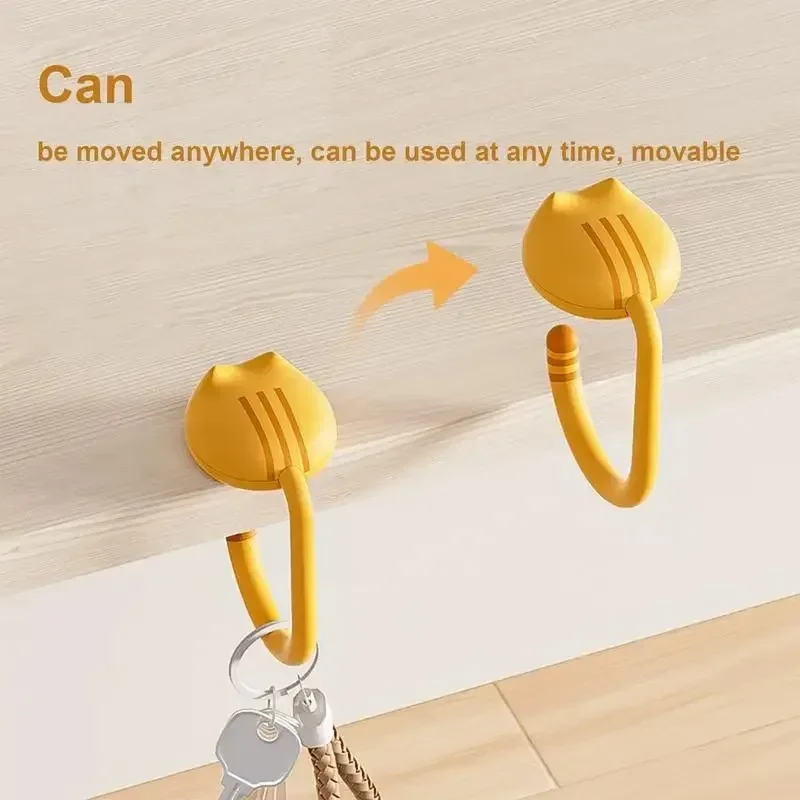 Cute Cat Tail Purse Hook Portable Multifunctional Table Bag Hooks