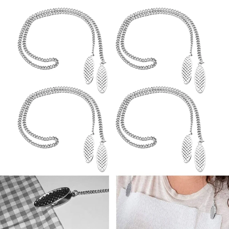 Napkin Chain Napkin Holder Clips Chain Flexible Lanyard Neck Strap